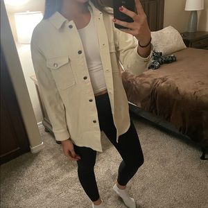 Over sized button up jacket.